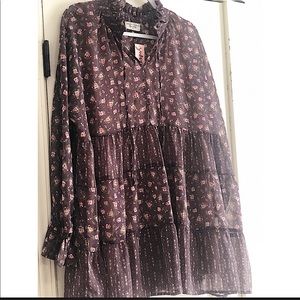 Dress Forum+ Sz Small+ Lavender Floral Print